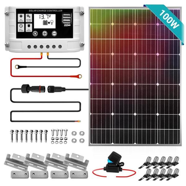 Serenelife 100W Solar System SLSPSKT100